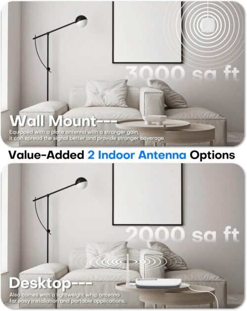 Cell Phone Signal Booster for Home up to 3000 Sq.Ft | Boost 4G 5G Cellular Signal Amplifier 65dB for T-Mobile, AT&T Verizon All U.S Carriers with 2 Indoor Antennas Band 12/17/13/5/25/2/4 - Image 6