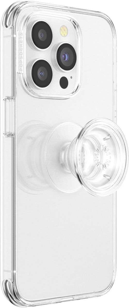 PopSockets Phone Grip with Expanding Kickstand, Adhesive Grip - Clear - Image 3