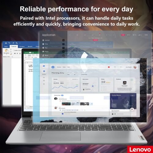 Lenovo IdeaPad 2025 Student Laptop, 15.6" FHD Display, Intel 4-Core CPU, 12GB RAM, 256GB SSD, Wi-Fi 6, Webcam, Windows 11, 1-Year ADP + Office 365 with 1TB Cloud, School & Home Use, w/Cooler Bundle - Image 4