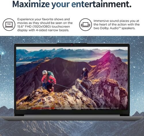 Lenovo IdeaPad 2025 Student Laptop, 15.6" FHD Display, Intel 4-Core CPU, 12GB RAM, 256GB SSD, Wi-Fi 6, Webcam, Windows 11, 1-Year ADP + Office 365 with 1TB Cloud, School & Home Use, w/Cooler Bundle - Image 5