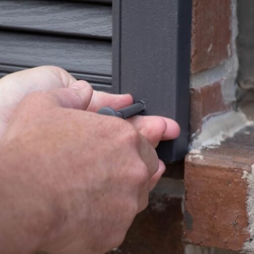 Builders Edge 14.75 in. W x 51 in. H Builders Edge, Standard Two Equal Panels, Raised Panel Shutters, Includes Matching Installation Spikes (Per Pair), 002 - Black - Image 12