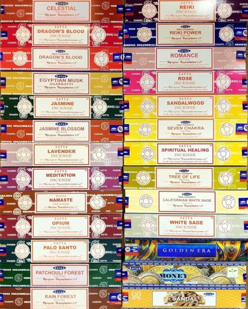 Satya Premium Mix Assorted Incense Sticks Set of 12 Pack | for Meditation, Aromatherapy, Healing, Yoga, Positivity and Relaxation | 180 Sticks (12Packs X 15Sticks) - Image 3