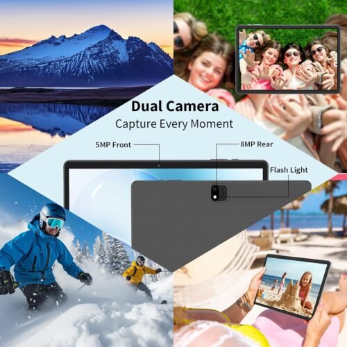 Android 14 Tablet with Keyboard, 12GB RAM (6+6), 128GB Storage, 1TB Expandable, 8000mAh Battery, 10 Inch 2-in-1 Tablets, Includes Case, Mouse & Stylus（Black） - Image 8