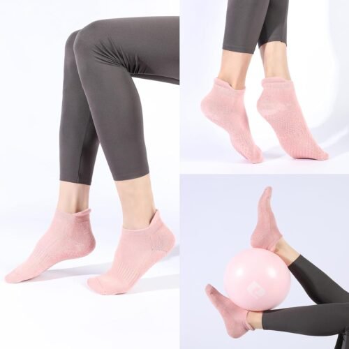 Grip Pilates Socks Non Slip Athletic Yoga Socks with Grips for Women Grippy socks for Hospital Workout Barre - Image 6
