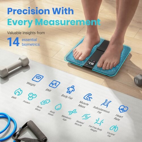Etekcity Smart Scale for Body Weight Fat, Digital Bathroom Weighing Machine for Accurate BMI Muscle Mass Composition, Home Use Apple Health Compatible Fitness Equipment - Image 3