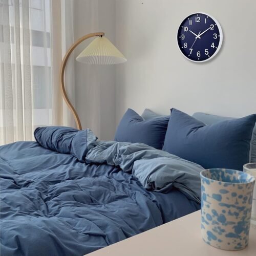 HZDHCLH Navy Blue Wall Clocks Battery Operated,12 inch Silent Non Ticking Modern Wall Clock for Living Room Bedroom Kitchen Office Classroom Decor - Image 7