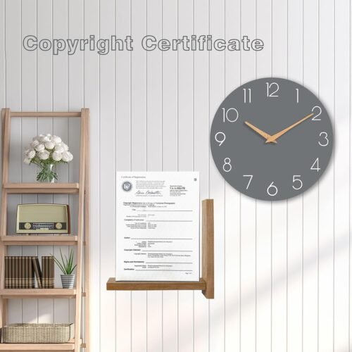 Wall Clock, Gray Silent Non-Ticking, Decorative Battery Operated Wall Clocks for Bedroom, Kitchen, Home, Office, School, Hotel (8 Inch) - Image 6