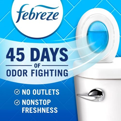 Febreze Bathroom Air Freshener, Odor-Fighting, Plug In Alternative, Air Fresheners for Home and Bathroom and Kitchen, Closet Air Fresheners, Linen & Sky Scent, 4 Count - Image 3