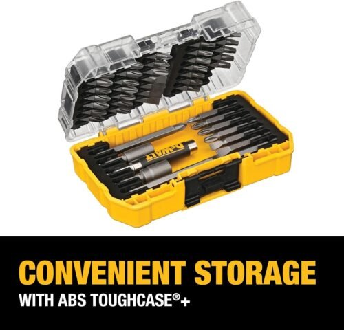 DEWALT Screwdriver Bit Set with Tough Case, 45-Piece (DW2166), Grey/Silver Screwdriving Set with Tough Case - Image 7