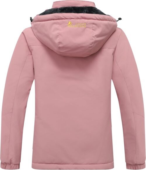 MOERDENG Women's Waterproof Ski Jacket Warm Winter Snow Coat Mountain Windbreaker Hooded Raincoat Jacket - Image 3