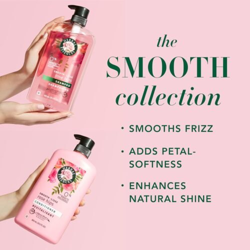 Herbal Essences Shampoo & Conditioner Set, Smooth Collection, Paraben-Free, Color-Safe, with Rose Hips & Vitamin E, 29.2 Fl Oz Each, 2-Pack - Image 3