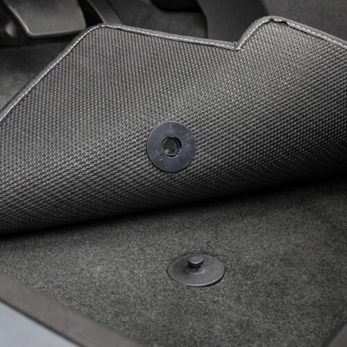 Lloyd Mats Custom-Fit Carpeted Floor Mats Premium Luxury Car Floor Liners for C6 Corvette Mats 2005-2007 (Charcoal, Front Mats - Flag) - Image 4
