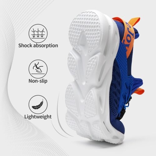 HSQ Boys Girls Tennis Shoes Kids Breathable Sneakers Ultra-Light Athletic Running Shoes for Toddler/Little Kid/Big Kid - Image 5