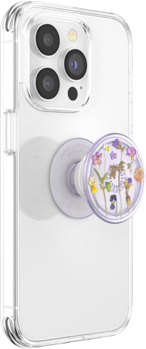 PopSockets Plant-Based Phone Grip with Expanding Kickstand, Adhesive Grip, Eco-Friendly, Cute PopSockets - Purple Fields - Image 3