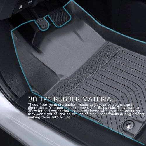 Floor Mats for 2013-2018 Toyota RAV4,All-Weather TPE Rubber Car Floor Mats Waterproof Odorless Anti-Slip 1st & 2nd Row Black (2013-2018 RAV4) - Image 5