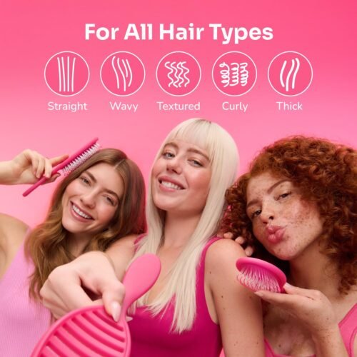 Wet Brush Speed Dry Hair Brush - Stripes (Color Wash) - Vented Design and Ultra Soft HeatFlex Bristles Are Blow Dry Safe With Ergonomic Handle Manages Tangle and Uncontrollable Hair - Pain-Free - Image 4
