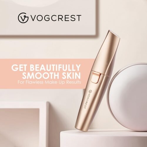 Eyebrow & Facial Trimmer: 2 in1 Rechargeable Facial Hair Removal & Eyebrow Shaver - Body Razor with Built-in LED Light (Rose Gold) - Image 8
