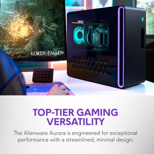 Alienware Aurora Gaming Desktop ACT1250 - Intel Core Ultra 9 285 Processor, Liquid Cooled, NVIDIA GeForce RTX 5080, 32GB DDR5 RAM, 1TB SSD, 1000W Platinum Rated PSU, Win 11 Home - Clear Panel - Image 3