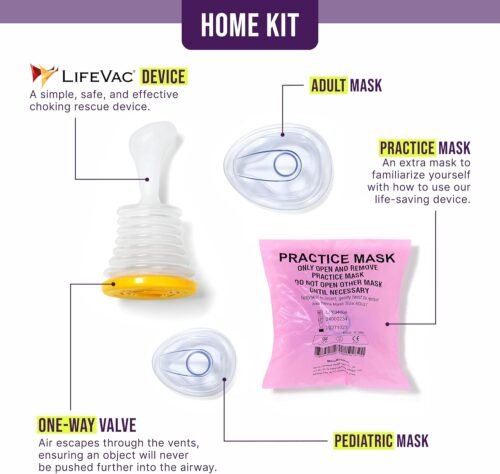 LifeVac Home Kit - Portable Suction Rescue Device, First Aid Kit for Kids and Adults, Portable Airway Suction Device for Children and Adults - Image 3