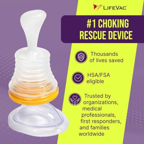 LifeVac Home Kit - Portable Suction Rescue Device, First Aid Kit for Kids and Adults, Portable Airway Suction Device for Children and Adults - Image 4