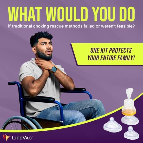 LifeVac Home Kit - Portable Suction Rescue Device, First Aid Kit for Kids and Adults, Portable Airway Suction Device for Children and Adults - Image 5
