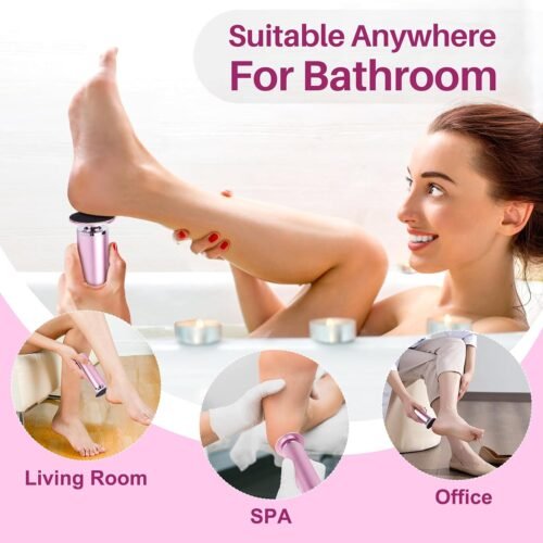 LIONVISON Electric Foot Callus Remover: Adjustable Speed Foot File for Cracked Heels - Working Women's Summer Pedicure Tool with 60pcs Sandpaper Discs - Dead Skin Remover for Dry Feet at-Home - Image 7