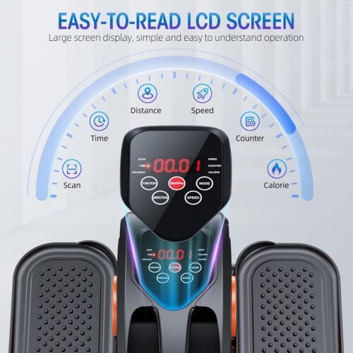 Under Desk Elliptical Machine, Quiet & Portable Seated Pedal Exerciser with 12 Adjustable Speeds & Remote Control, Low-Impact Electric Ellipse Leg Exerciser for Cardio & Strength - Image 5