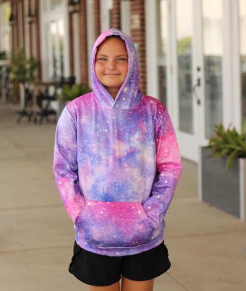 uideazone Girls Pullover Hoodies 3D Graphic Printed Hooded Sweatshirt with Pocket 4-14 Years - Image 3