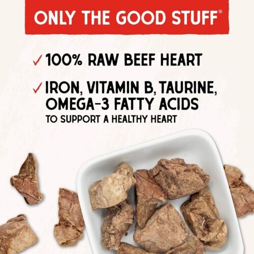 Stella & Chewy's Freeze-Dried Raw Beef Heart Dog Treats - Single Ingredient, No Additives - Premium Training Treats - Perfect For Picky Eaters - 3oz Bag - Image 4