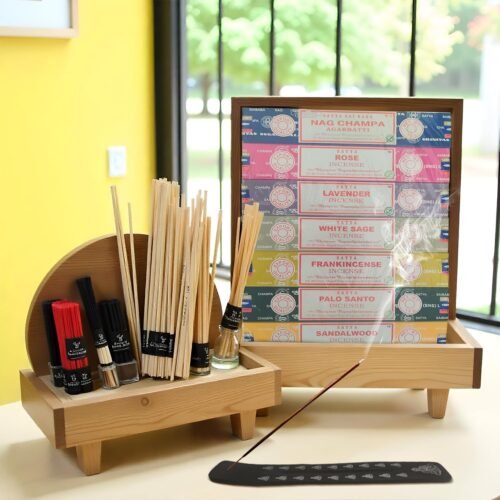 Incense Holder Bundled with Satya Sai Baba Incense Gift Set Nag Champa, White Sage, Lavender, Rose, Palo Santo, Frankincense, Sandalwood 15gms - Image 5
