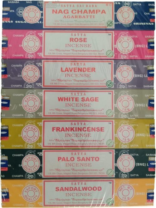 Incense Holder Bundled with Satya Sai Baba Incense Gift Set Nag Champa, White Sage, Lavender, Rose, Palo Santo, Frankincense, Sandalwood 15gms - Image 8
