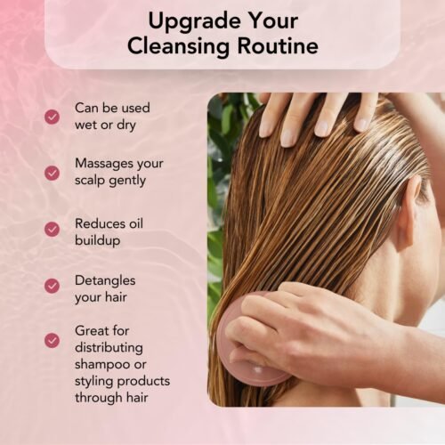 Kitsch Scalp Massager for Hair Care - Scalp Scrubber, Shampoo Brush & Exfoliator for All Hair Types - Relaxing & Exfoliating - Terracotta - Image 4