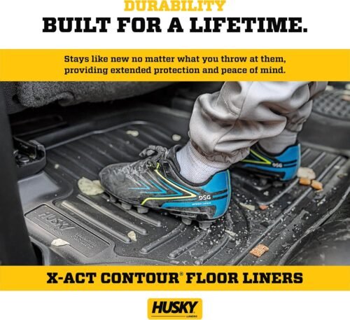 Husky Liners X-act Contour Floor Mats | Fits 2020-2025 Toyota Highlander | Front Row, 2-pc Black - 55881 - Image 4