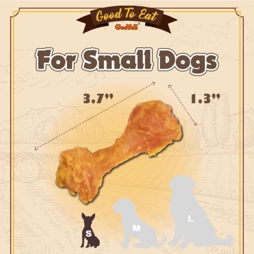 Gootoe Turkey Tendon Dog Treats, Bone (S) 6 Pieces per Pack, USA-Sourced Turkey Tendon, Natural Snack, Premium Puppy Chews, Hypoallergenic, Reseal Value Bags, Sizes for Small Dogs - Image 3
