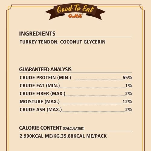 Gootoe Turkey Tendon Dog Treats, Bone (S) 6 Pieces per Pack, USA-Sourced Turkey Tendon, Natural Snack, Premium Puppy Chews, Hypoallergenic, Reseal Value Bags, Sizes for Small Dogs - Image 6