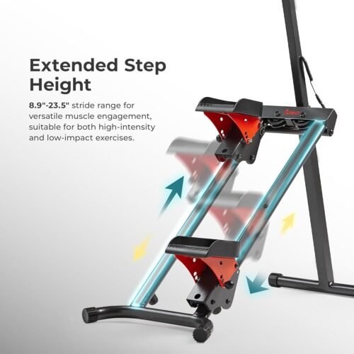 Sunny Health & Fitness Stair Stepper w/Handlebar, Extended Step Range Climber Machine for Legs, Core and Glute Workouts, Connection with Free SunnyFit® App - Image 4