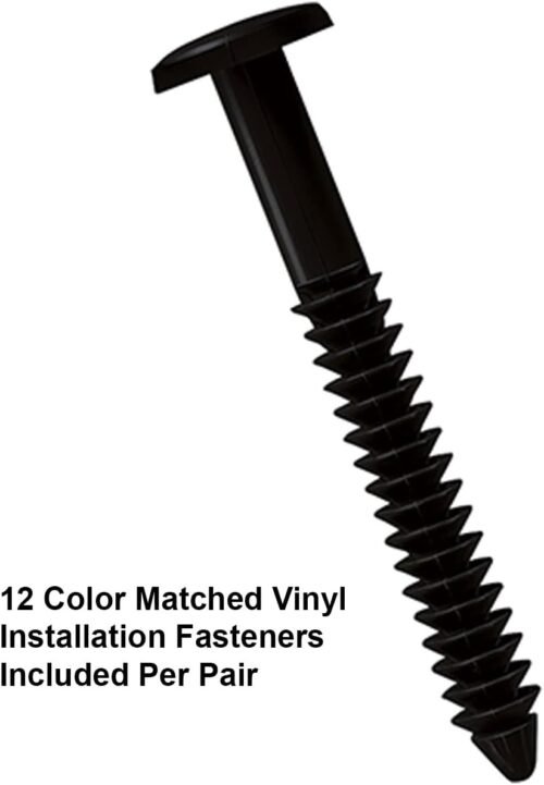 Exterior Solutions Standard Raised Panel Exterior Vinyl Shutters, Black (Pair), 15 Inch x 55 Inch - Image 3