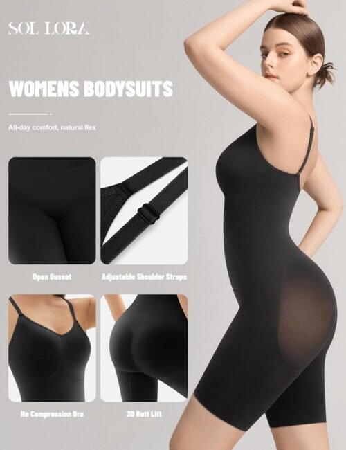 Bodysuit Shapewear for Women Seamless Body Shaper Tummy Control Snatched Waist Butt Lifter Sculpting Full Body Suit - Image 3