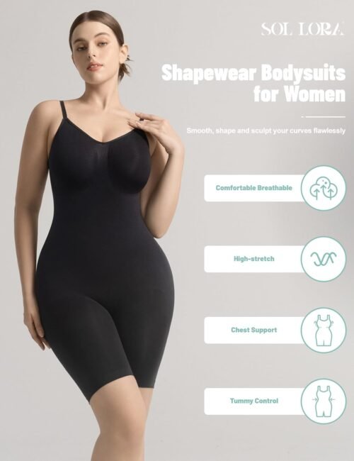Bodysuit Shapewear for Women Seamless Body Shaper Tummy Control Snatched Waist Butt Lifter Sculpting Full Body Suit - Image 4