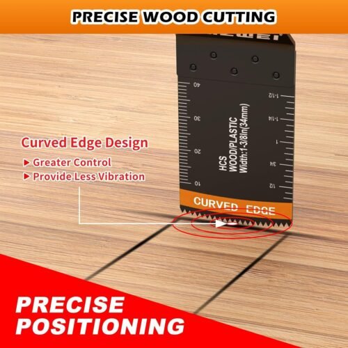 152 Metal Wood Oscillating Tool Blade, Titanium Oscillating Saw Blades with Sandpaper, Quick Release Multi Tool Blades Kits for Dewalt Ryobi Milwaukee Rockwell Fein Makita - Image 4