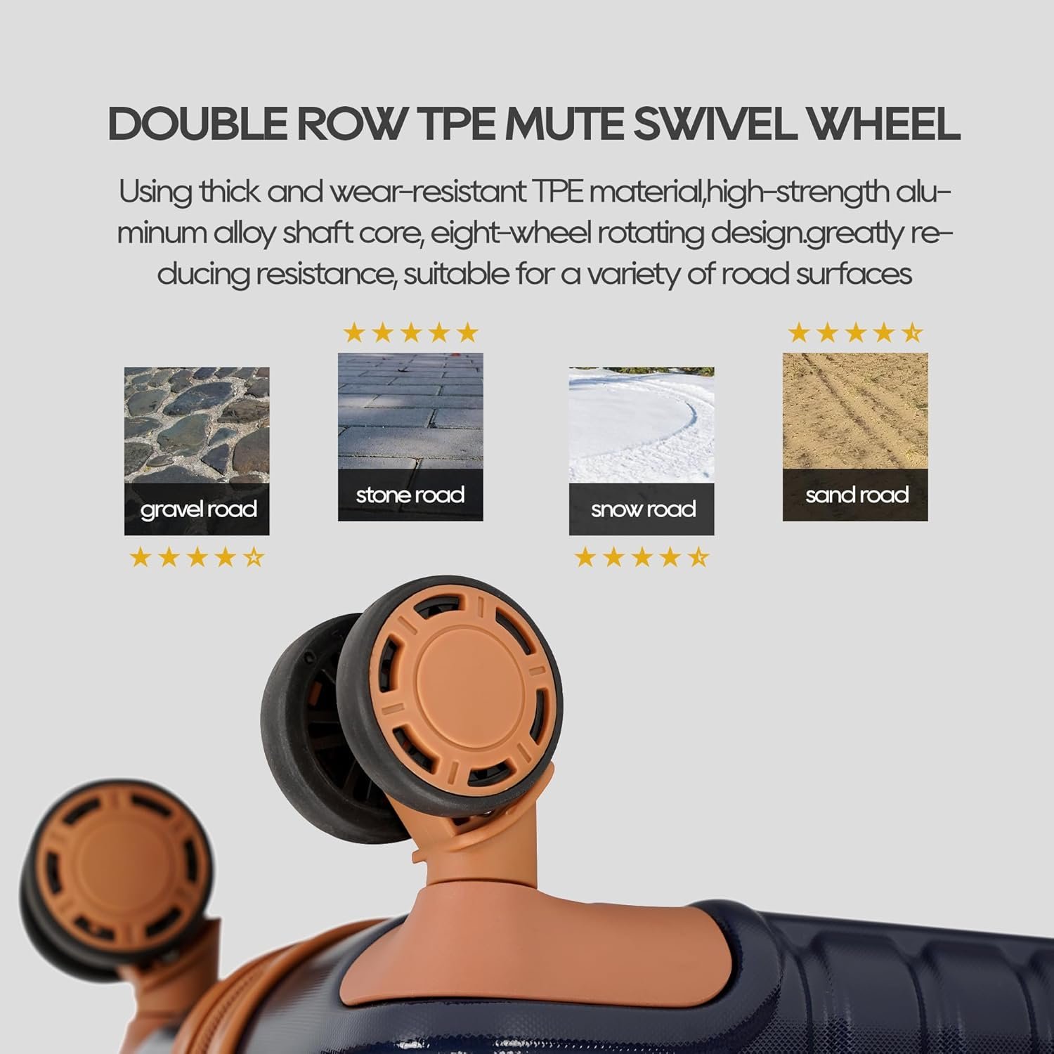 GinzaTravel Luggage Sets 3-Piece Expandable Suitcases with Wheels PC+ABS Durable Hardside Luggage sets TSA lock - Image 6