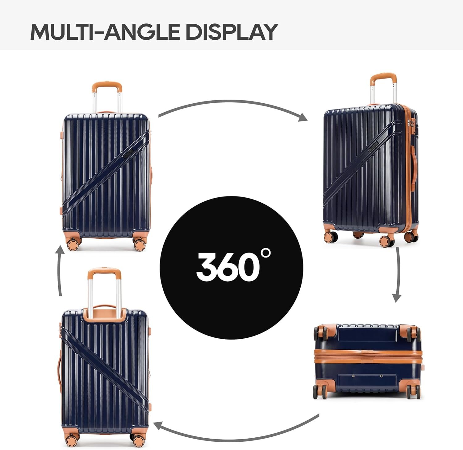 GinzaTravel Luggage Sets 3-Piece Expandable Suitcases with Wheels PC+ABS Durable Hardside Luggage sets TSA lock - Image 7