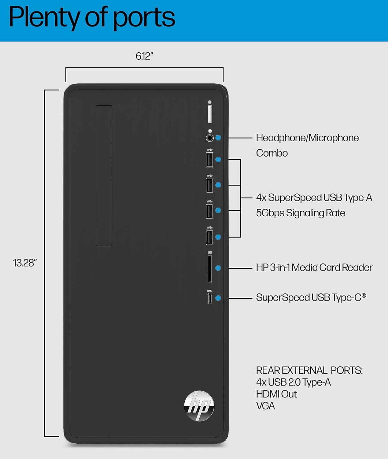 HP Pavilion Tower Desktop Computer, Intel 8-Core i7-10700F up to 4.8GHz, 32GB DDR4 RAM, 1TB PCIe SSD, GeForce GT 610 2GB, WiFi 6, Bluetooth, RJ-45, Type-C, KB & Mouse, Black, Windows 11 Pro, Tichang - Image 4