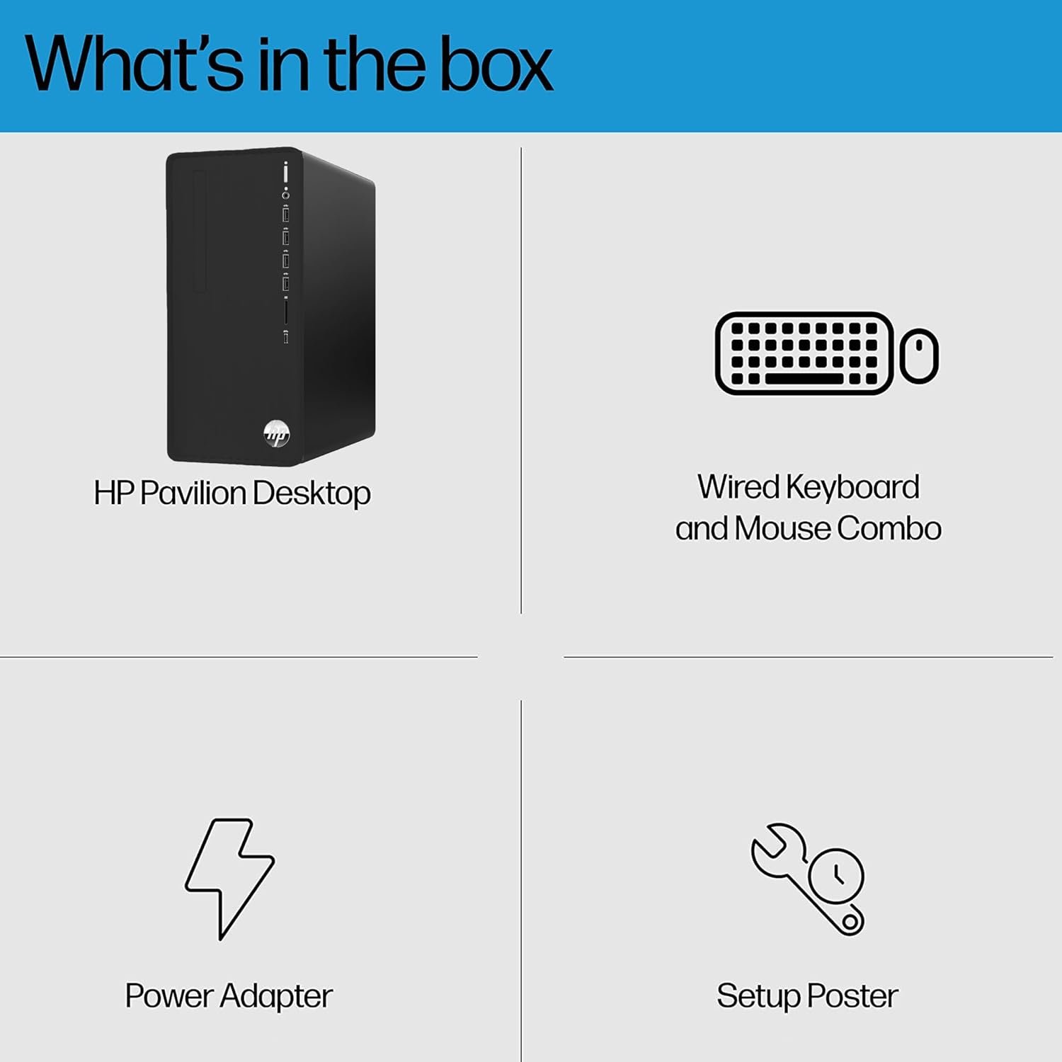 HP Pavilion Tower Desktop Computer, Intel 8-Core i7-10700F up to 4.8GHz, 32GB DDR4 RAM, 1TB PCIe SSD, GeForce GT 610 2GB, WiFi 6, Bluetooth, RJ-45, Type-C, KB & Mouse, Black, Windows 11 Pro, Tichang - Image 6
