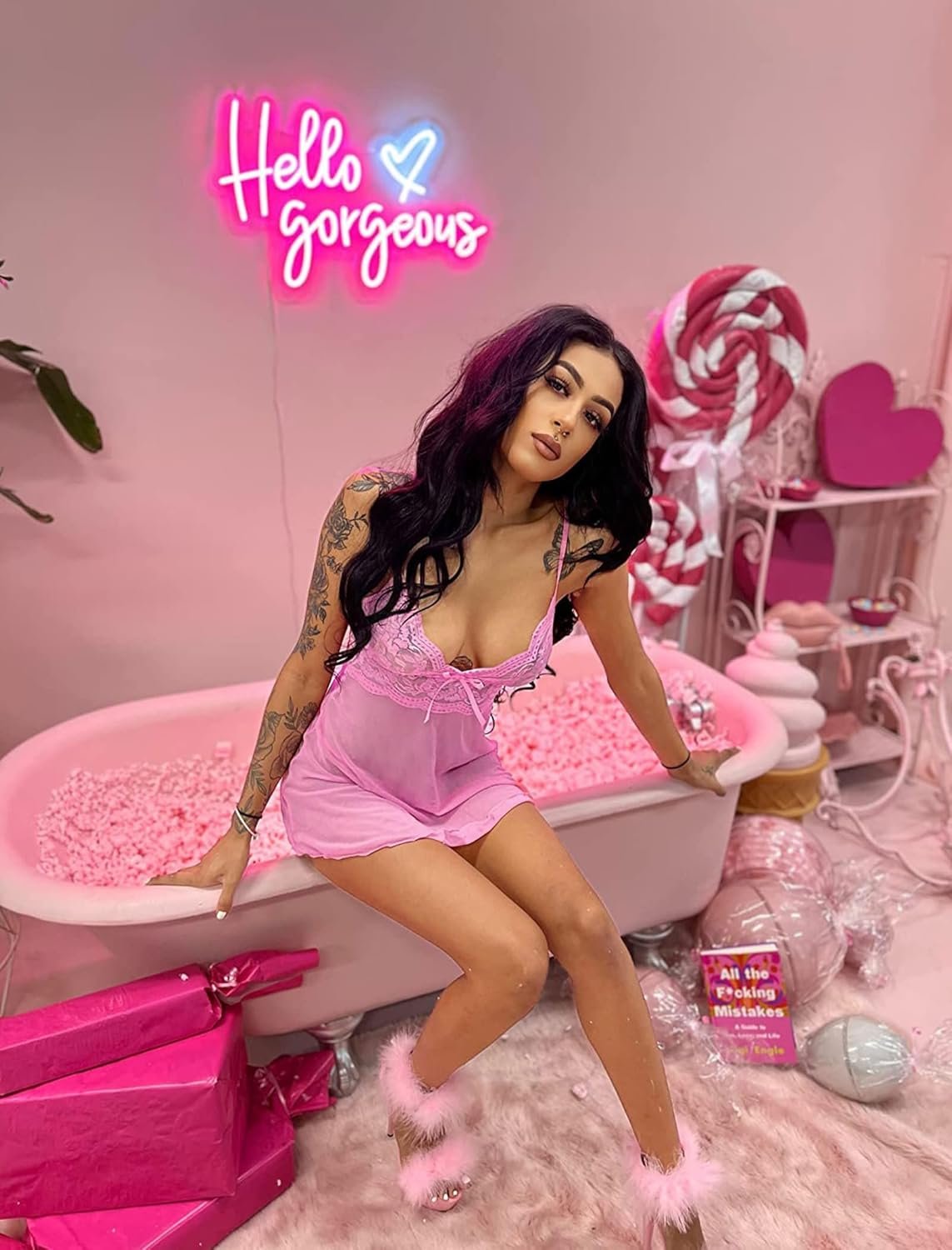 Avidlove Women Lingerie Lace Babydoll Strap Chemise Halter Teddy V Neck Sleepwear - Image 3