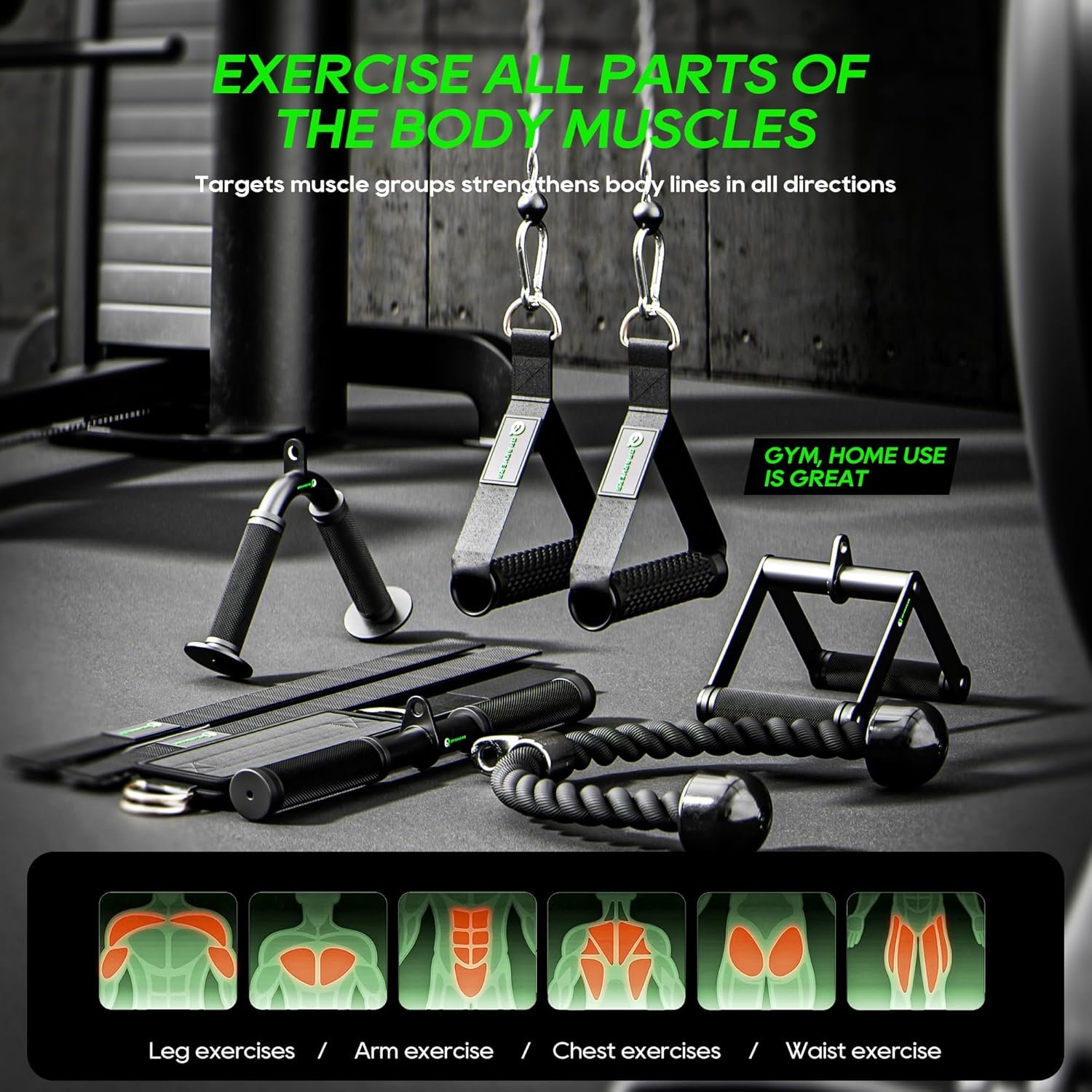 Cable Machine Attachment LAT Pulldown Attachments Cable Machine Accessories for Home Gym - Image 3