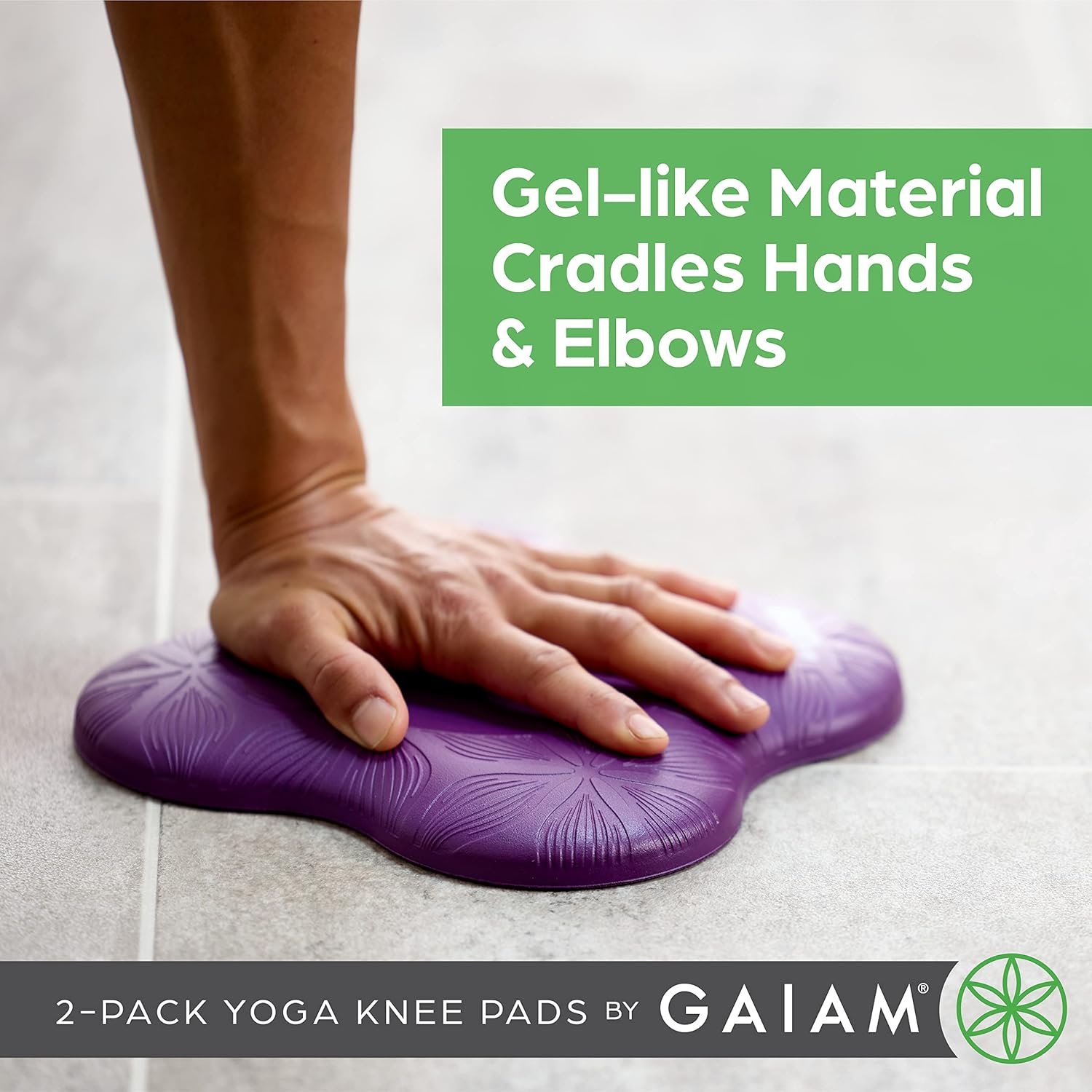 Gaiam Yoga Knee Pads (Set of 2) - Yoga Props and Accessories for Women/Men Cushions Knees and Elbows for Fitness, Travel, Meditation, Kneeling, Balance, Floor, Pilates - Image 4