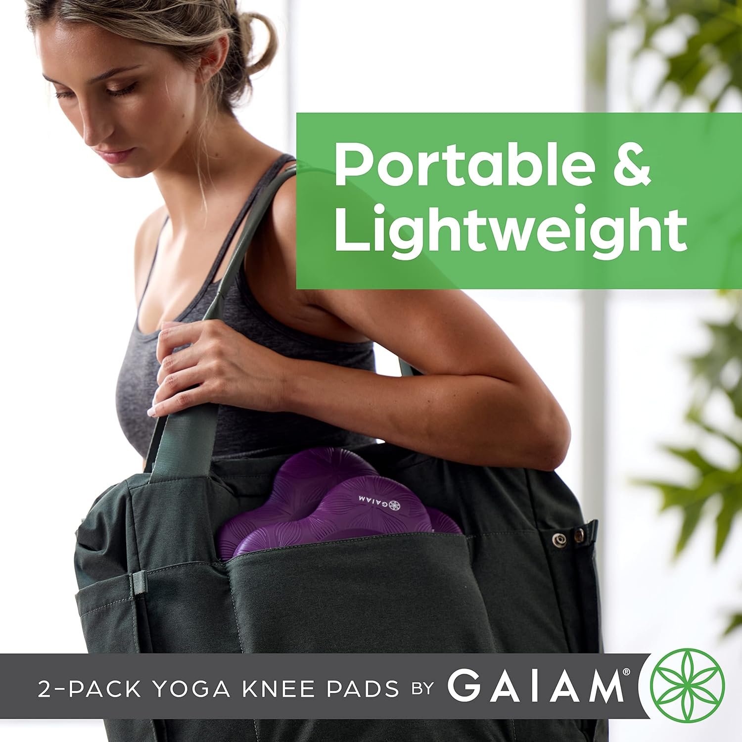 Gaiam Yoga Knee Pads (Set of 2) - Yoga Props and Accessories for Women/Men Cushions Knees and Elbows for Fitness, Travel, Meditation, Kneeling, Balance, Floor, Pilates - Image 8