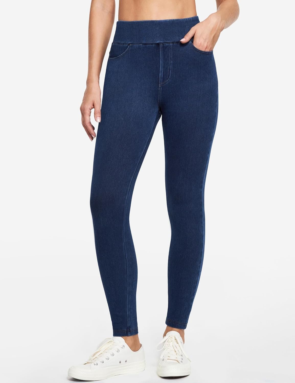 IUGA Stretchy Jeans for Women High Waist Jeggings Tummy Control Skinny Jeans Pull on Leggings with Pockets Trendy Casual - Image 3