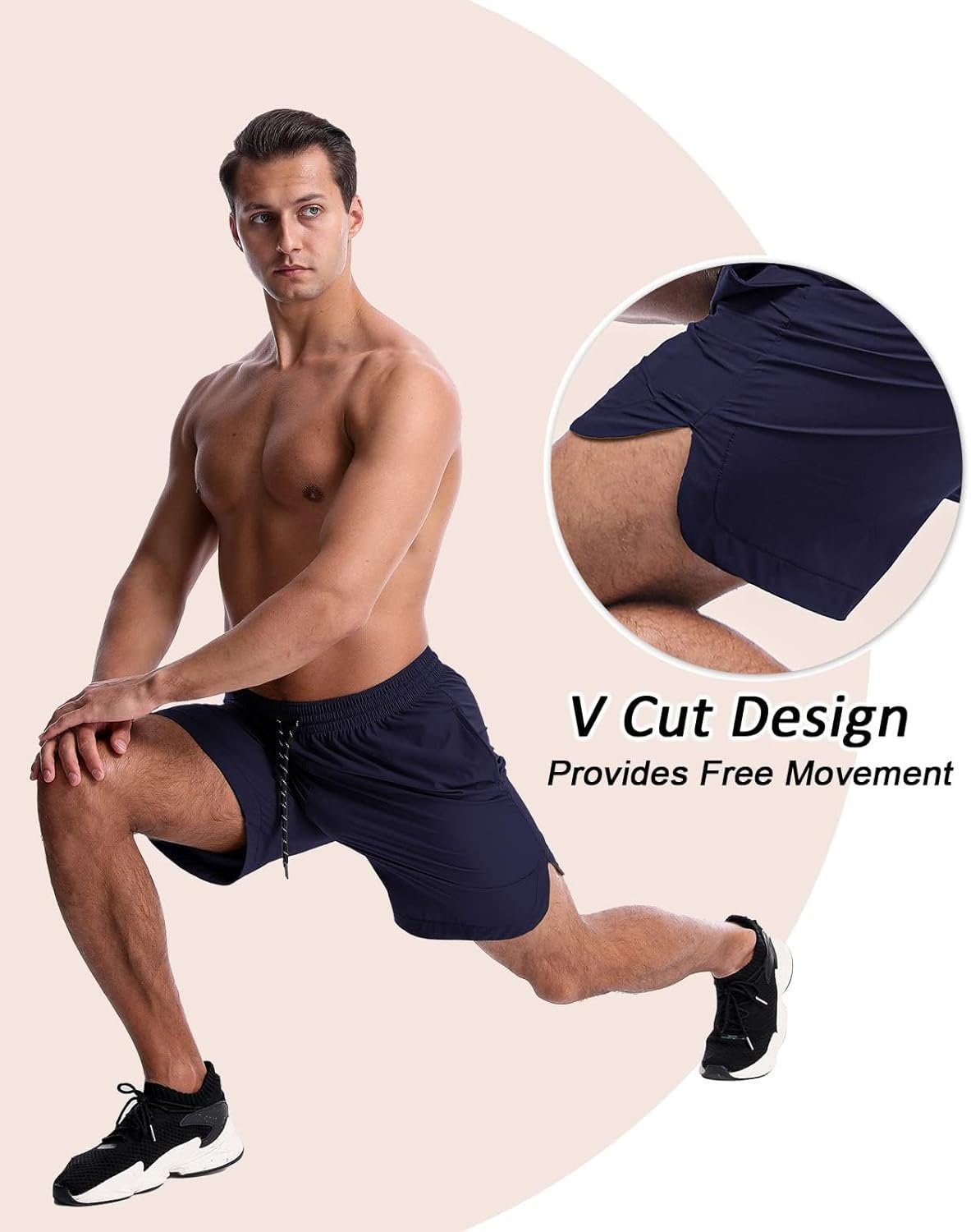 CANGHPGIN 2 Pack Men's Running Athletic Shorts 7'' Quick Dry Sports Gym Shorts with Pockets, Exercise Workout Shorts Men - Image 4